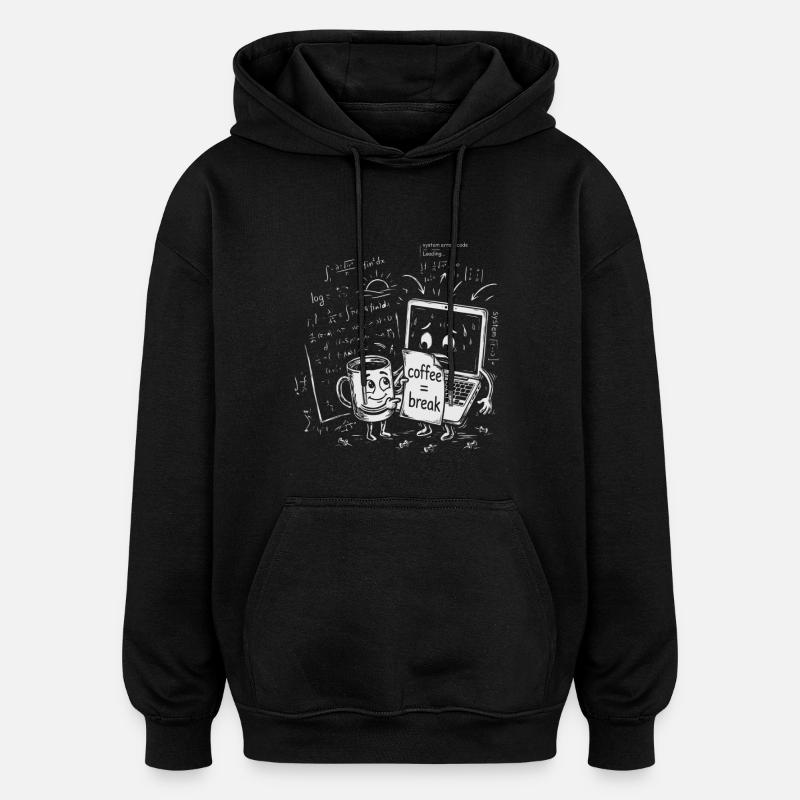 IT-Chaos im Büro: Coffee Break Geschenk - Oversized Unisex Hoodie - Schwarz