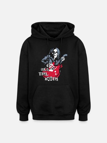 dead_guitar_player_2 - Oversized Unisex Hoodie - black