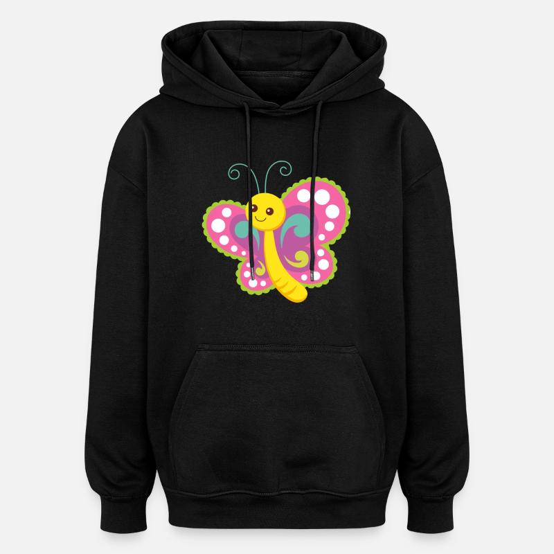 papillon édition limitée - Papillon - Sweat à capuche oversize unisexe - noir