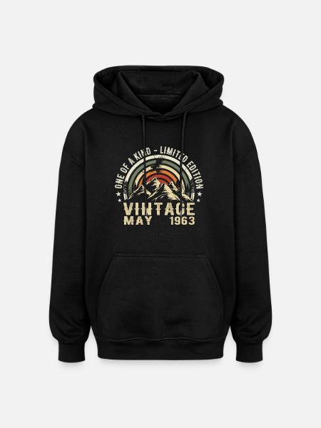 May 1963 - May 1963 - Oversized Unisex Hoodie - black