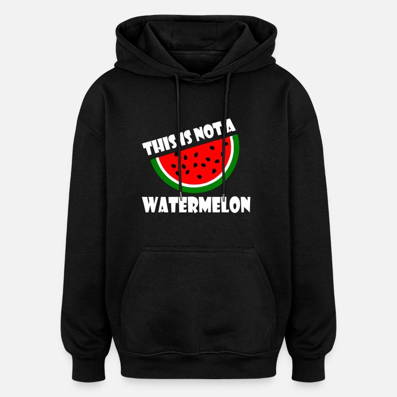 THIS IS NOT A WATERMELON - Sweat à capuche oversize unisexe - noir