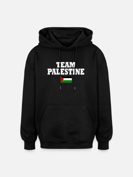 Team palestine - Oversized Unisex Hoodie - black