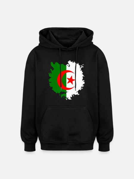 Algeria - Oversized Unisex Hoodie - black