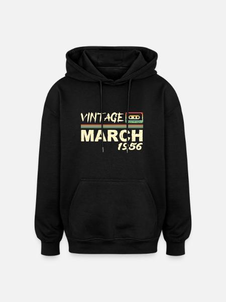 March 1956 - March 1956 - Oversized Unisex Hoodie - black