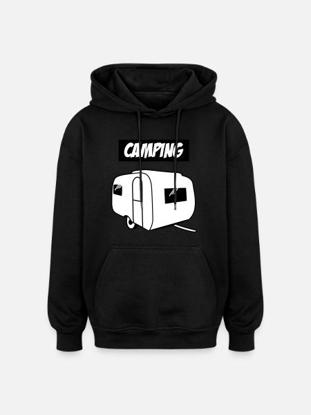 camping - Oversized Unisex Hoodie - black