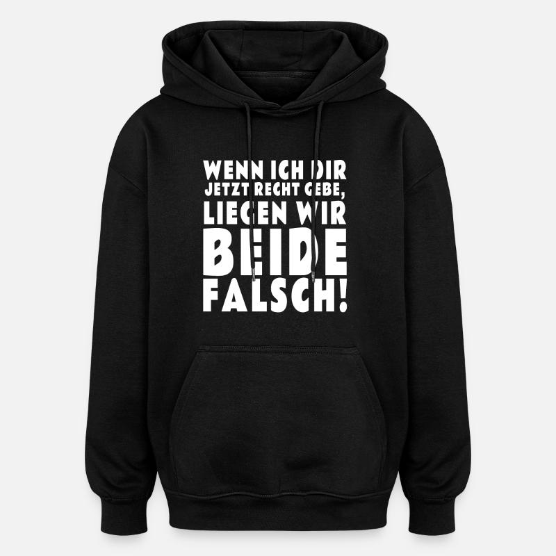 Right - Oversized Unisex Hoodie - black