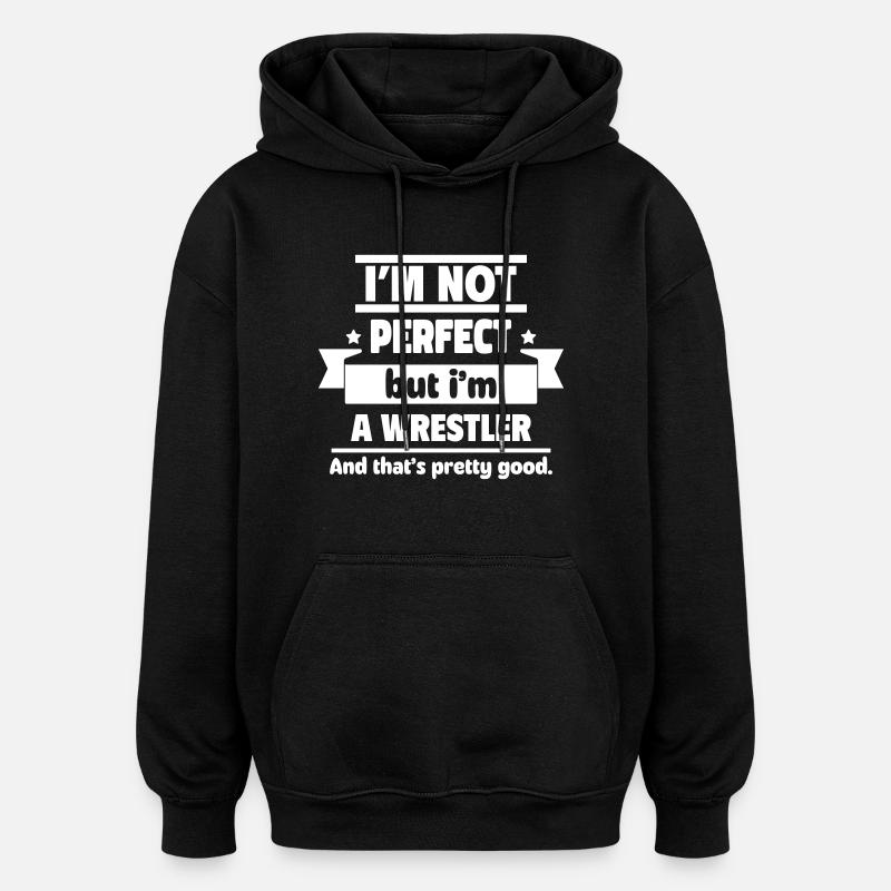 Nicht perfekt, aber ein Ringer - Oversized Unisex Hoodie - Schwarz