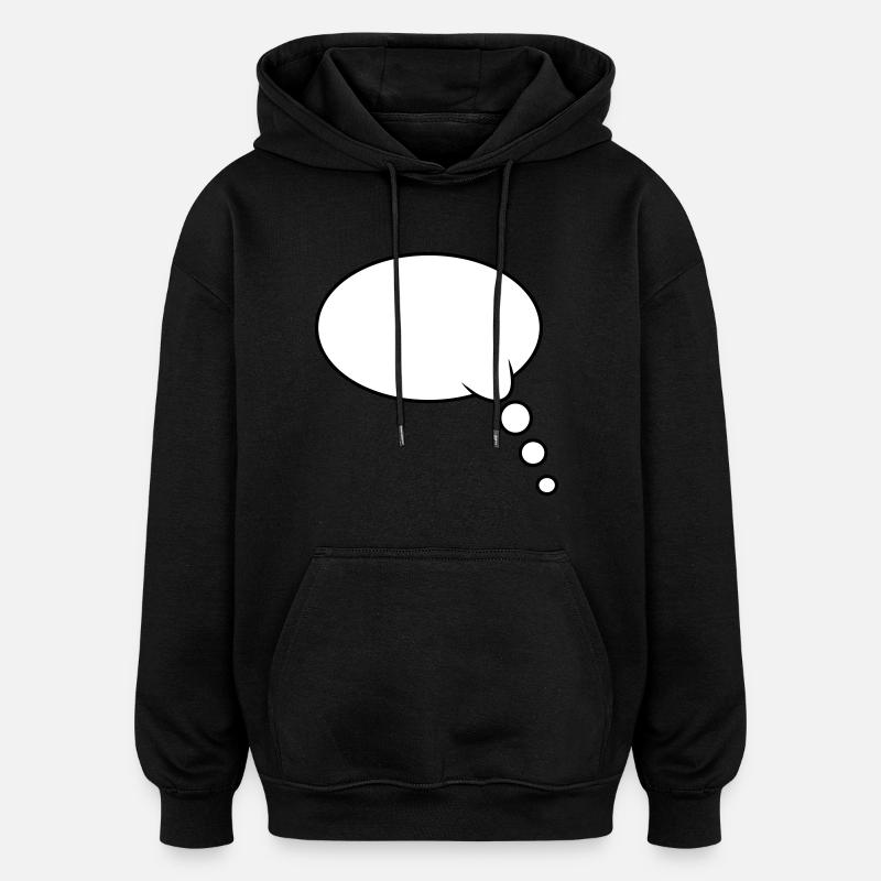 Pensée : Bubble Design - Sweat à capuche oversize unisexe - noir