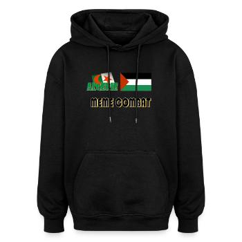 palestine_1 - Sweat à capuche oversize unisexe - noir - Devant - Noah (186cm)