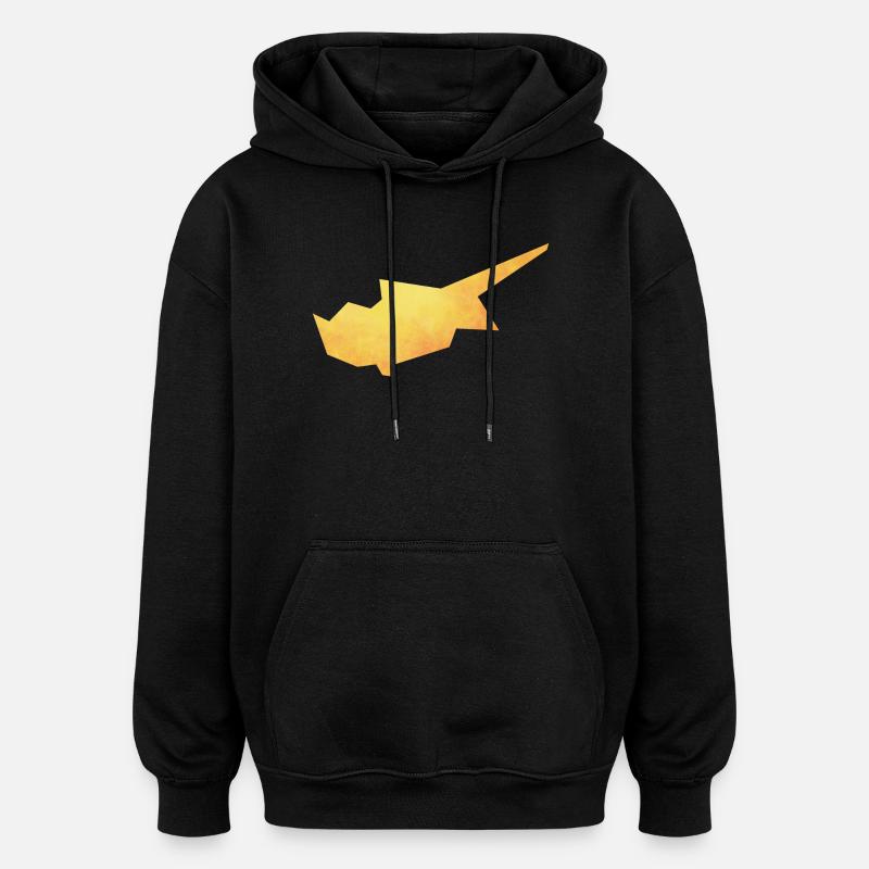 cyprus - Sweat à capuche oversize unisexe - noir