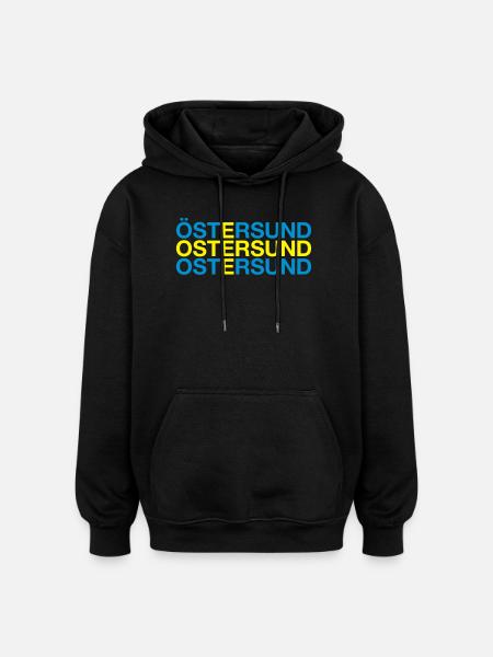 ÖSTERSUND - Sweden - Swedish flag - Oversized Unisex Hoodie - black