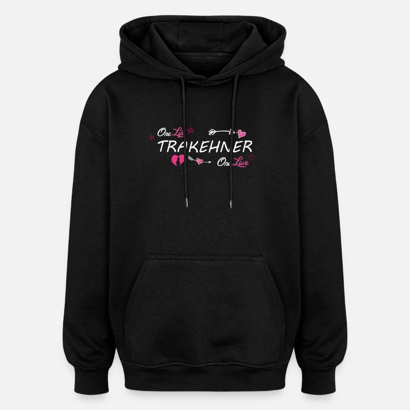 trakehner - Sweat à capuche oversize unisexe - noir