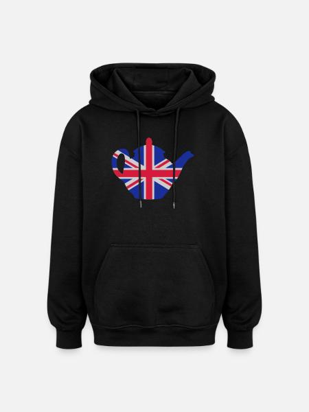 British teapot 3clr - Oversized Unisex Hoodie - Schwarz