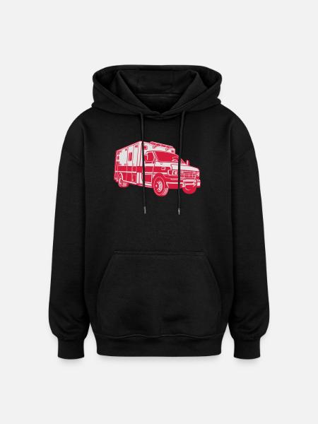 2541614 134868929 ambulance - Oversized Unisex Hoodie - black