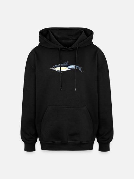 Common dolphin - Common dolphin - Common dolphin - Oversized Unisex Hoodie - black