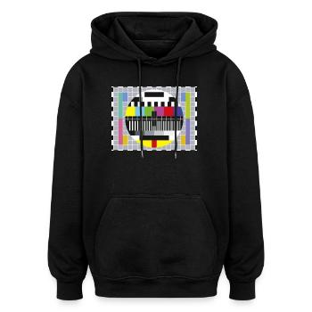 télévision - Sweat à capuche oversize unisexe - noir - Devant - Noah (186cm)