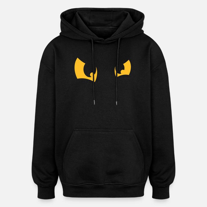 Two shining eyes - Oversized Unisex Hoodie - black