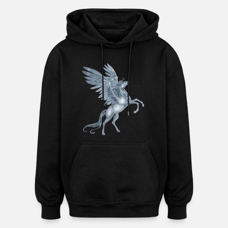 Pegasus Aufzucht - Oversized Unisex Hoodie - Schwarz