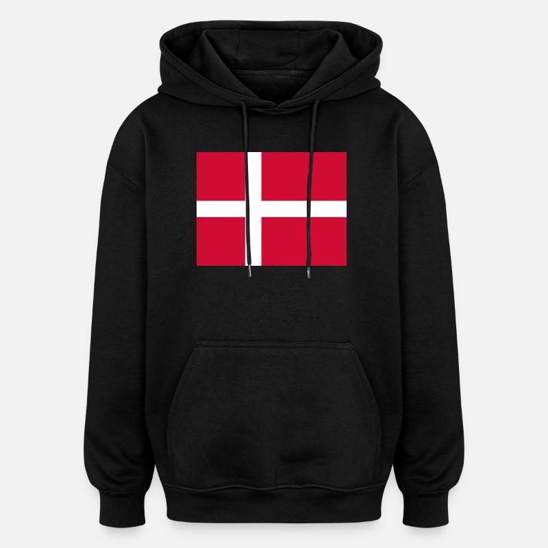 Danemark - Sweat à capuche oversize unisexe - noir