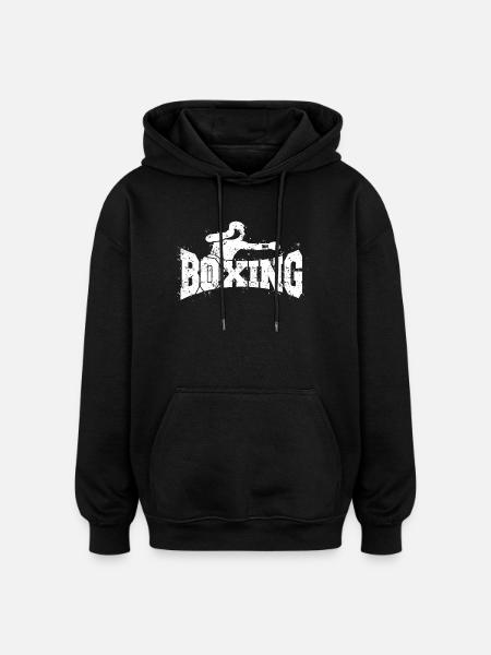 Boxing - Boxer - Oversized Unisex Hoodie - black