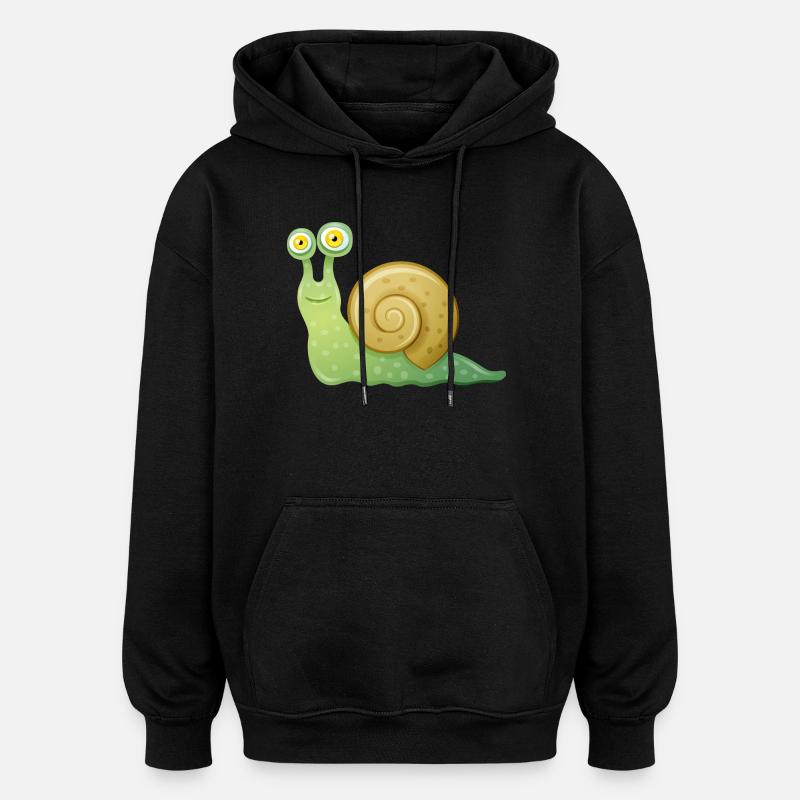 schnecke - Sweat à capuche oversize unisexe - noir