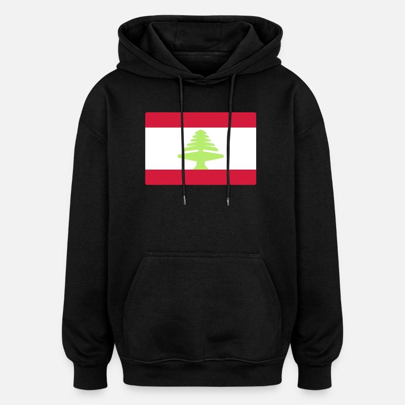 Drapeau t-shirt drapeau drapeau - Sweat à capuche oversize unisexe - noir