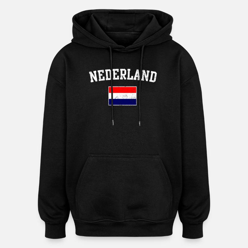 Drapeau de l’arc des Pays-Bas - Sweat à capuche oversize unisexe - noir