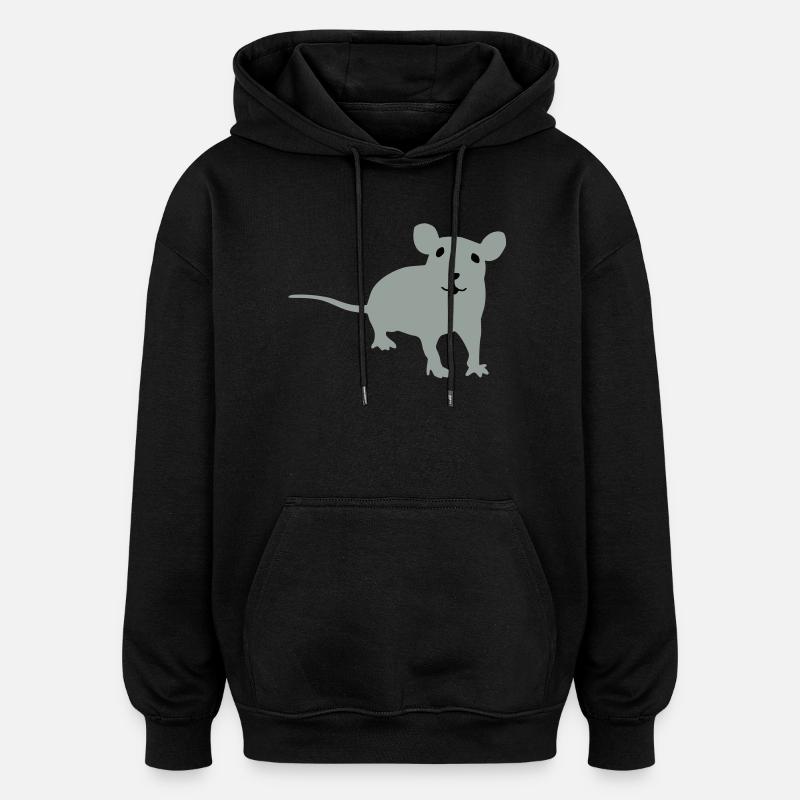 Ratte - Oversized Unisex Hoodie - Schwarz