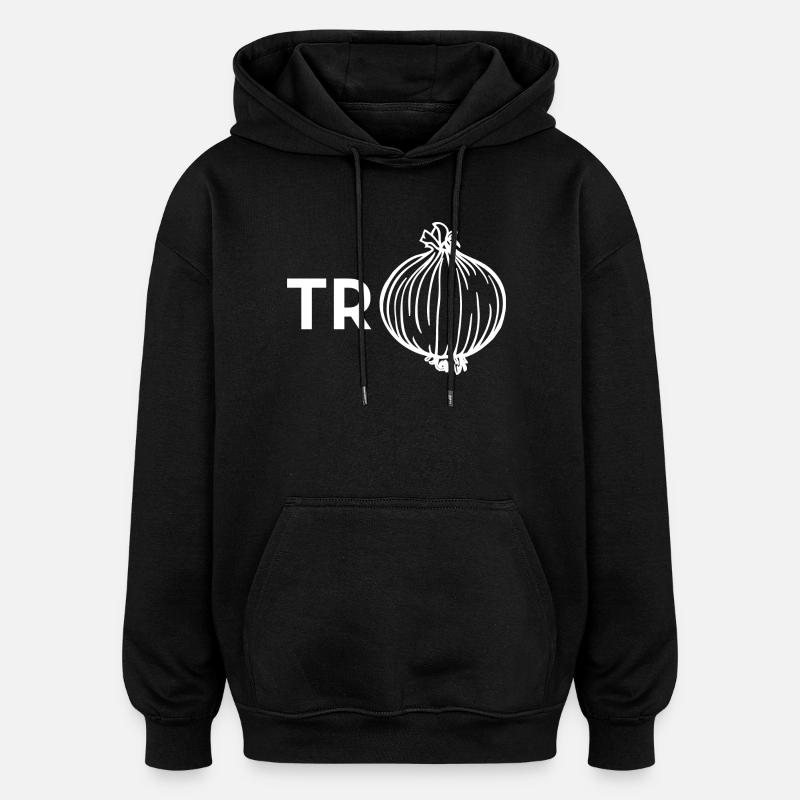 Pull à l’oignon - Sweat à capuche oversize unisexe - noir