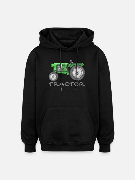cooler Traktor - tractor comic - Oversized Unisex Hoodie - Schwarz
