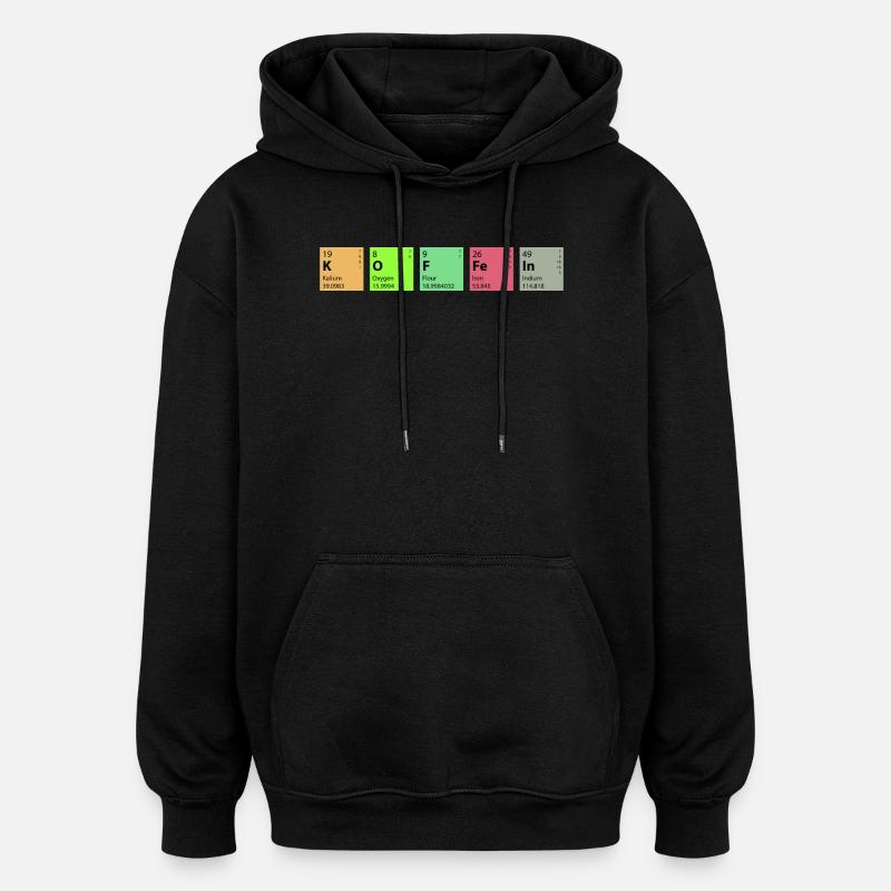 Chimie caféine - Sweat à capuche oversize unisexe - noir