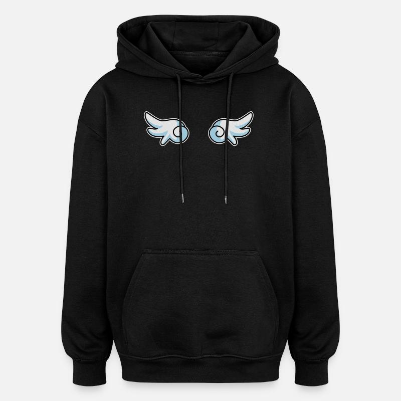 Ailes d'ange - Sweat à capuche oversize unisexe - noir