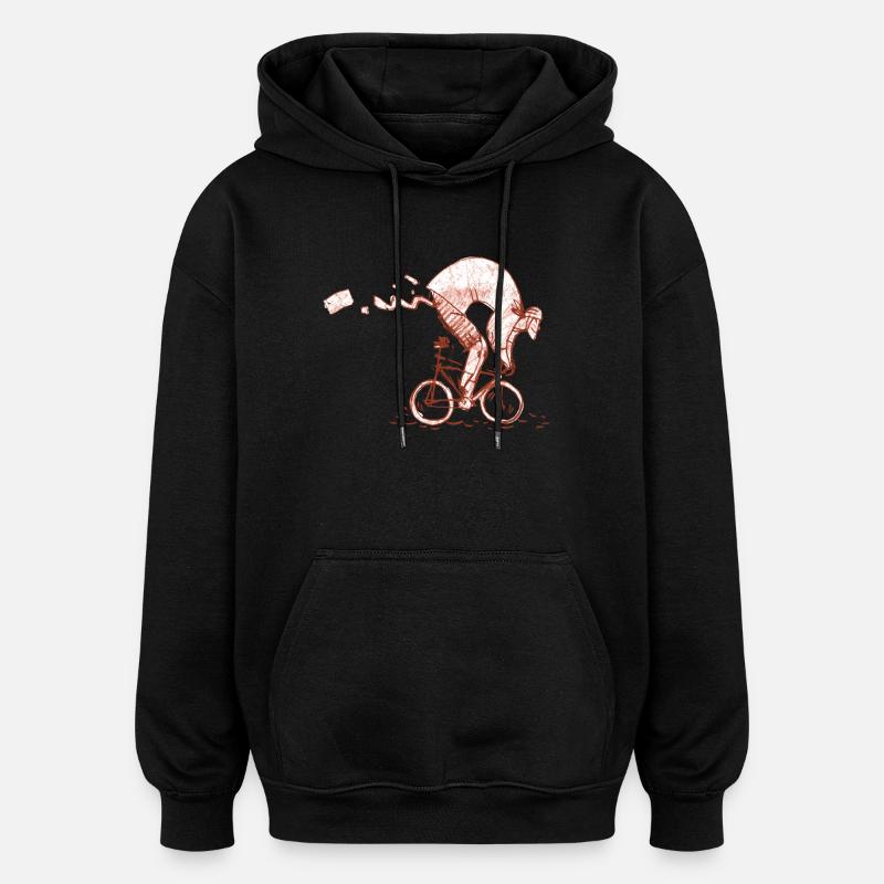 racing bicycle - Oversized Unisex Hoodie - black