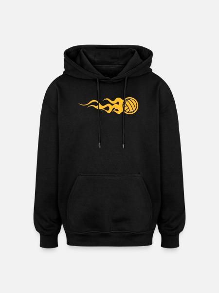 Volleyball - Sweat à capuche oversize unisexe - noir