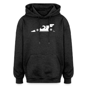 Bande dessinée Formule Racing Cartoon Racing Car Icon - Sweat à capuche oversize unisexe - charbon - Devant - Noah (186cm)