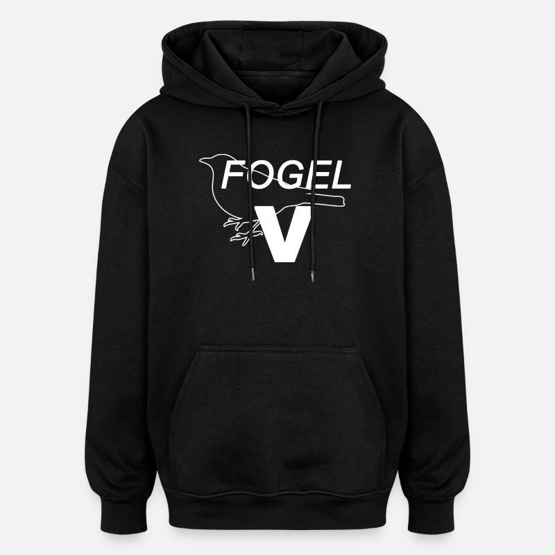 Fogel V - Sweat à capuche oversize unisexe - noir