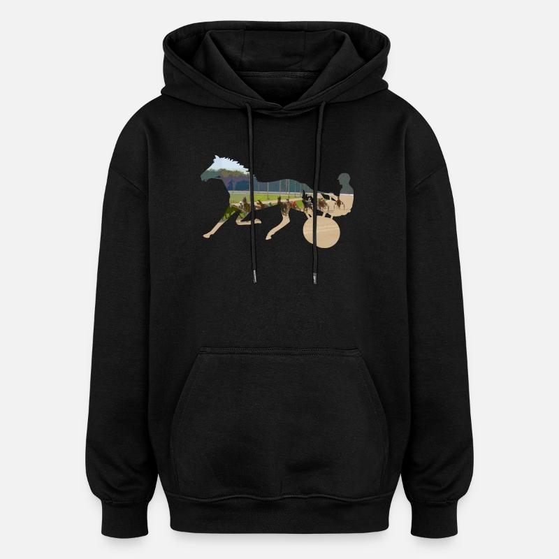 tracteur - Sweat à capuche oversize unisexe - noir