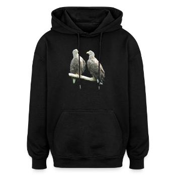 Seeadler - Oversized Unisex Hoodie - Schwarz - Vorne - Noah (186cm)