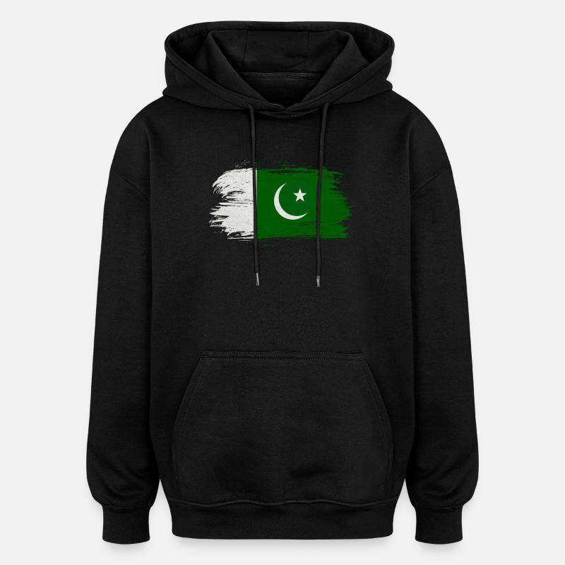 Drapeau du Pakistan - Sweat à capuche oversize unisexe - noir