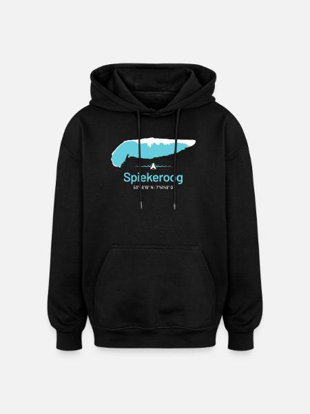 Spiekeroog | Design map - Oversized Unisex Hoodie - black