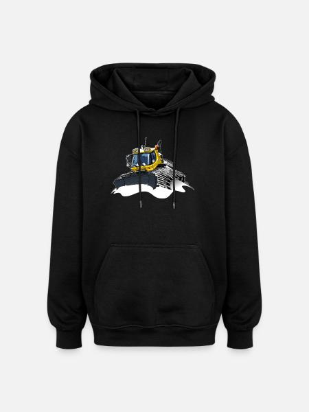 yellow snow shovel snow - Oversized Unisex Hoodie - black