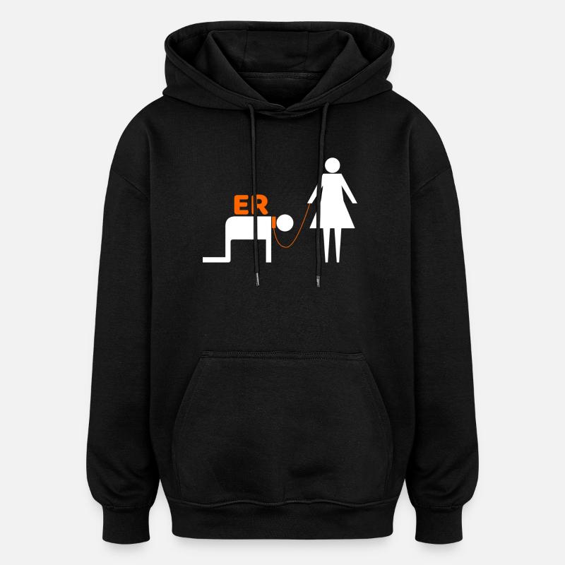 Nuit de poule - Sweat à capuche oversize unisexe - noir