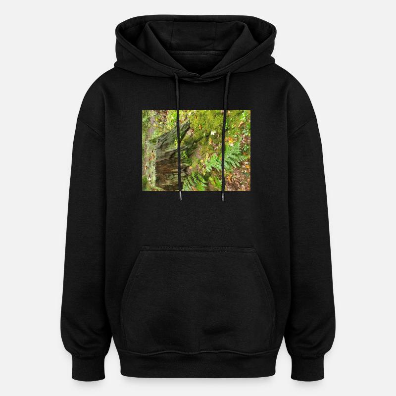 Forêt d’automne - Sweat à capuche oversize unisexe - noir