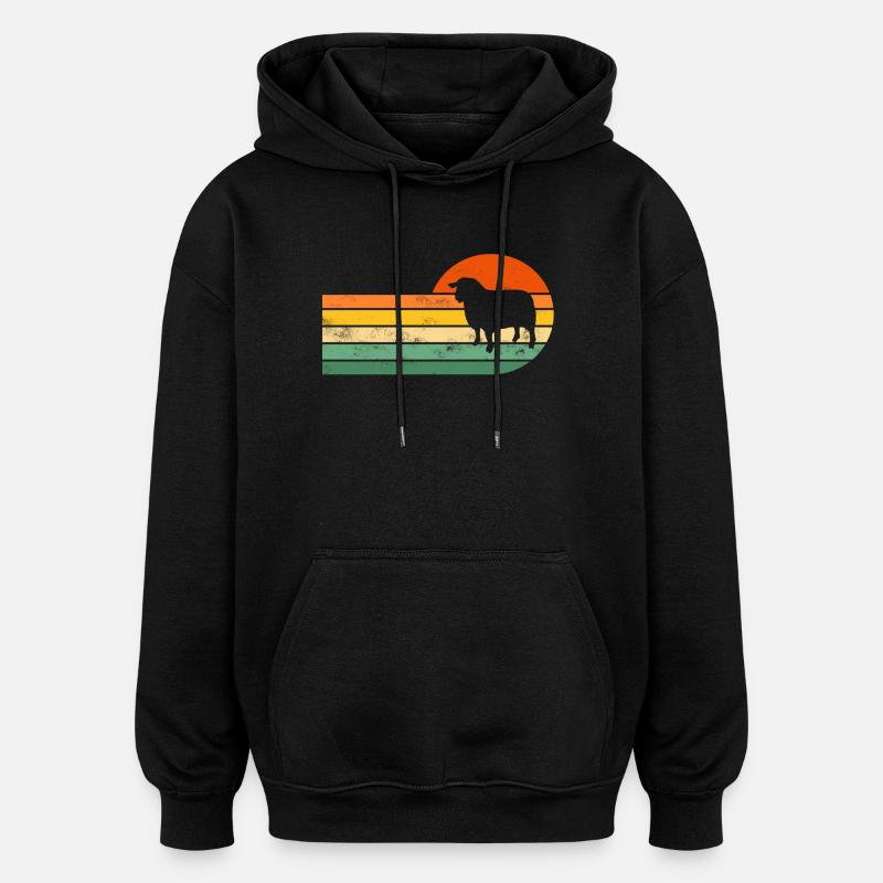 Schaf Schafe - Oversized Unisex Hoodie - Schwarz