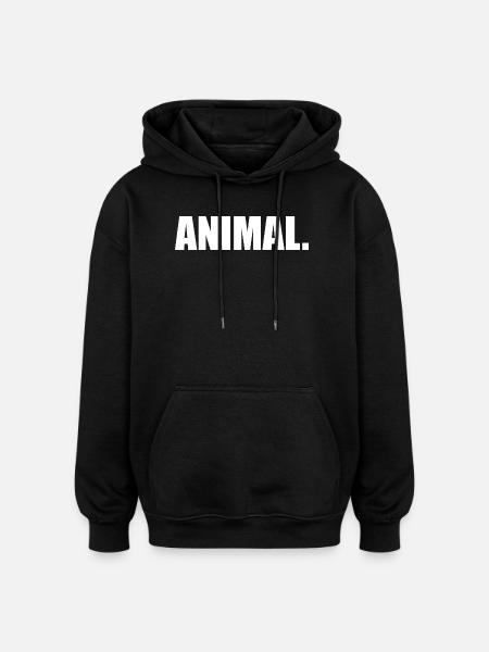 ANIMAL - Sweat à capuche oversize unisexe - noir