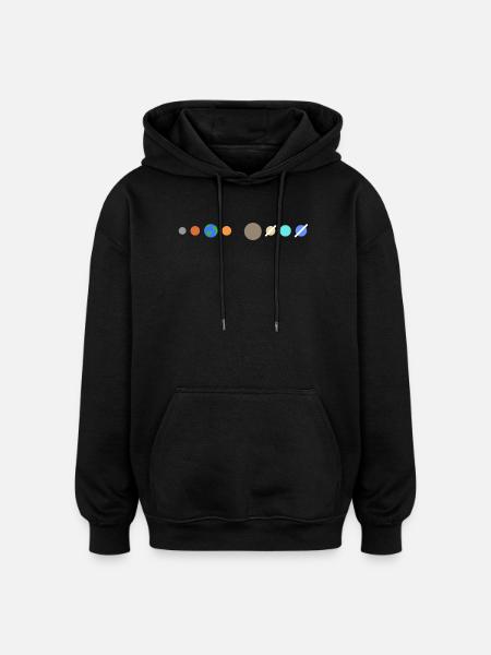 Solar system planets - Oversized Unisex Hoodie - black
