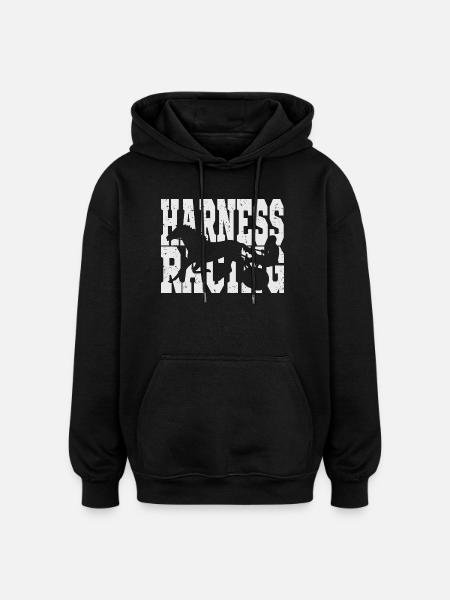 Trotter Trotting Race Design - Oversized Unisex Hoodie - black