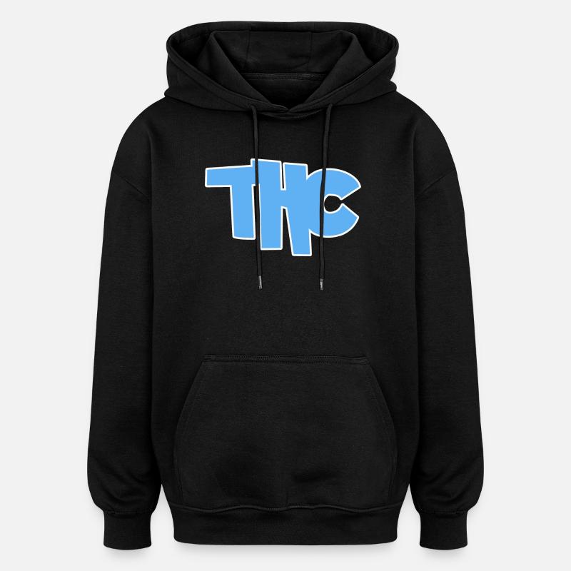 Thc - Oversized Unisex Hoodie - black