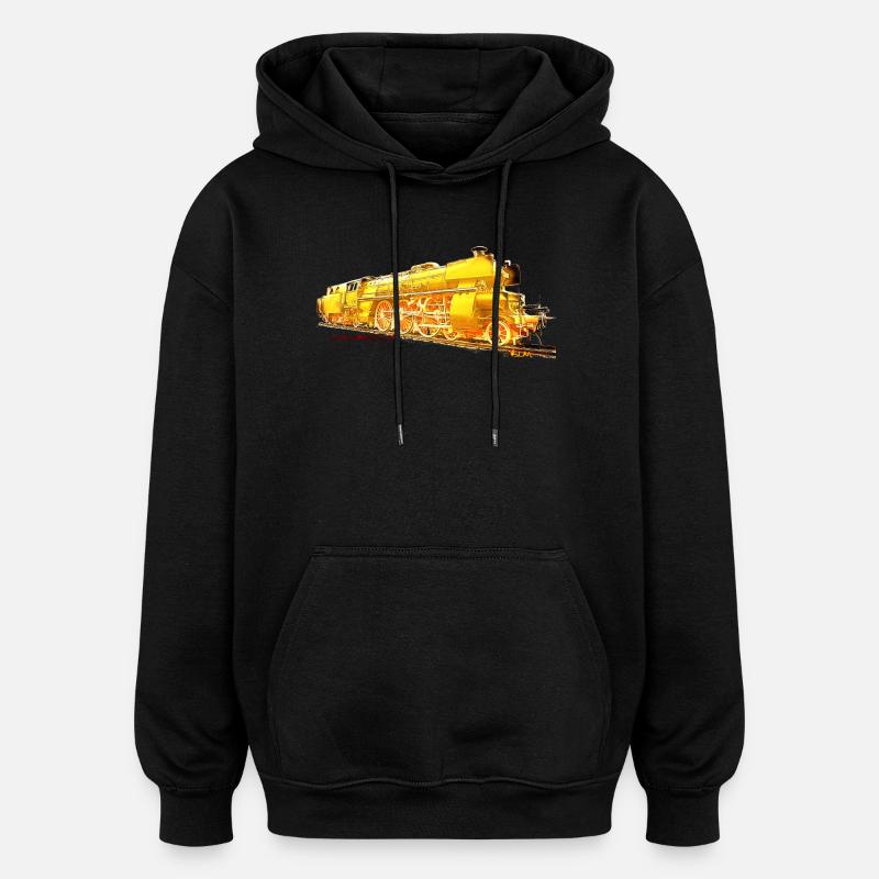 Dampflok 18 323 - Oversized Unisex Hoodie - Schwarz
