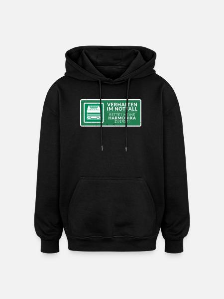 Rettet meine Harmonika zuerst! | ZiachON! - Oversized Unisex Hoodie - Schwarz